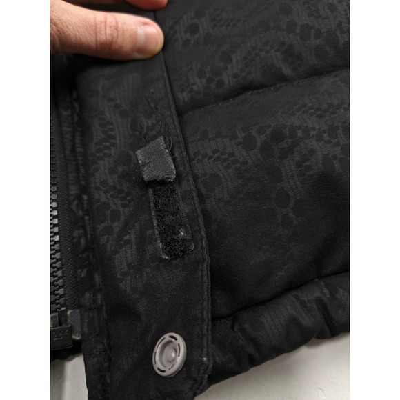 North Face 550 Black Patterned Puffer Coat - Picture 8 of 12